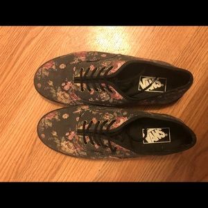 Vans flower shoes